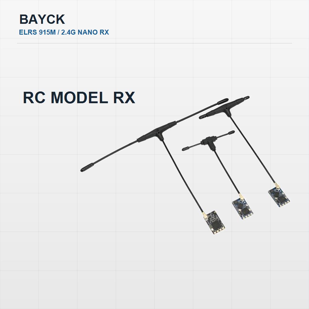 Rc Plane Hobby Zone - BAYCK ExpressLRS 2.4GHz/915MHz ナノレシーバー Tアンテナ付き IPEX1