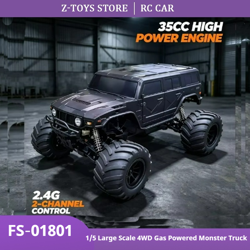 Rc Hobby Grade Monster Truck - FS‑01801 1/5スケール 4WD ガソリンエンジン搭載 RCモンスタートラック 35ccエンジン