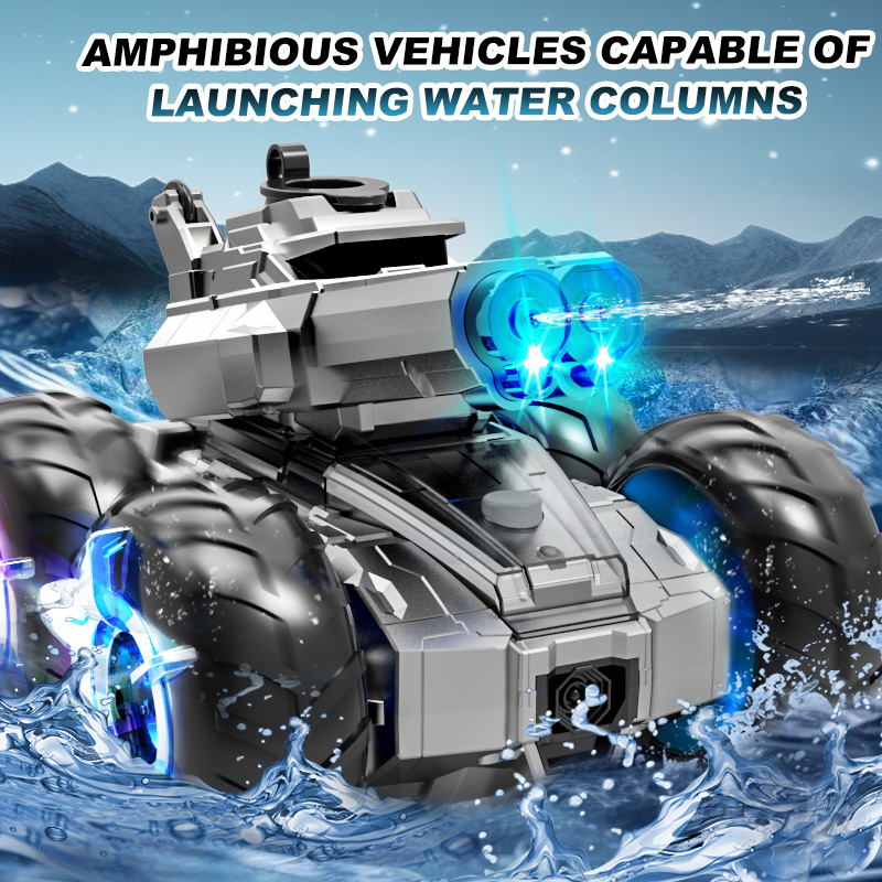 JCMO リモコン水鉄砲車 水陸両用 ダブルノズル 水鉄砲搭 - Rc Hobby Toucan のレビューと価格